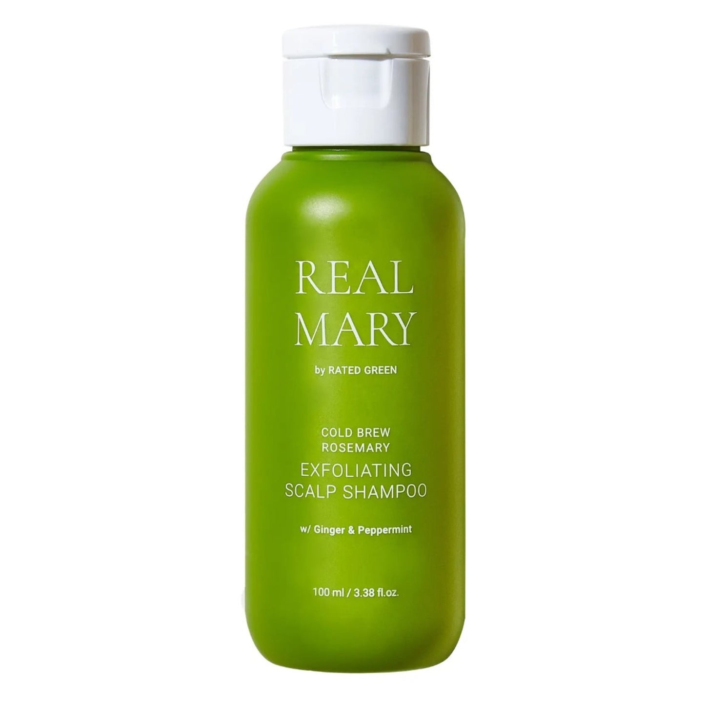 Rated Green Real Mary Cold Brewed Rosemary Exfoliating Scalp Shampoo - Глибокоочищуючий відлущуючий шампунь з соком розмарину 100ml