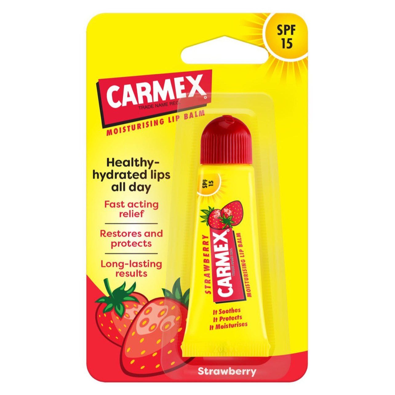 Carmex Lip Balm Strawberry SPF 15 - Бальзам для губ Полуниця