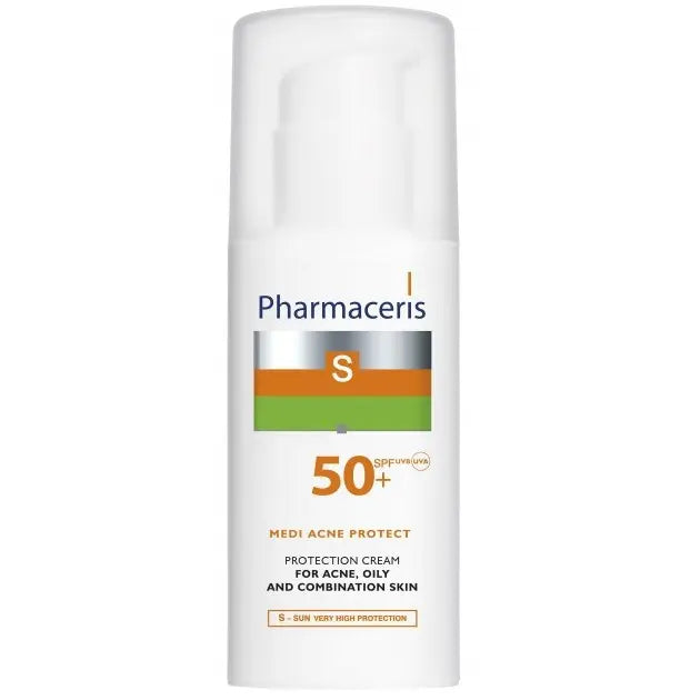 Захисний крем для шкіри з акне Pharmaceris S Sun Protect SPF50+
