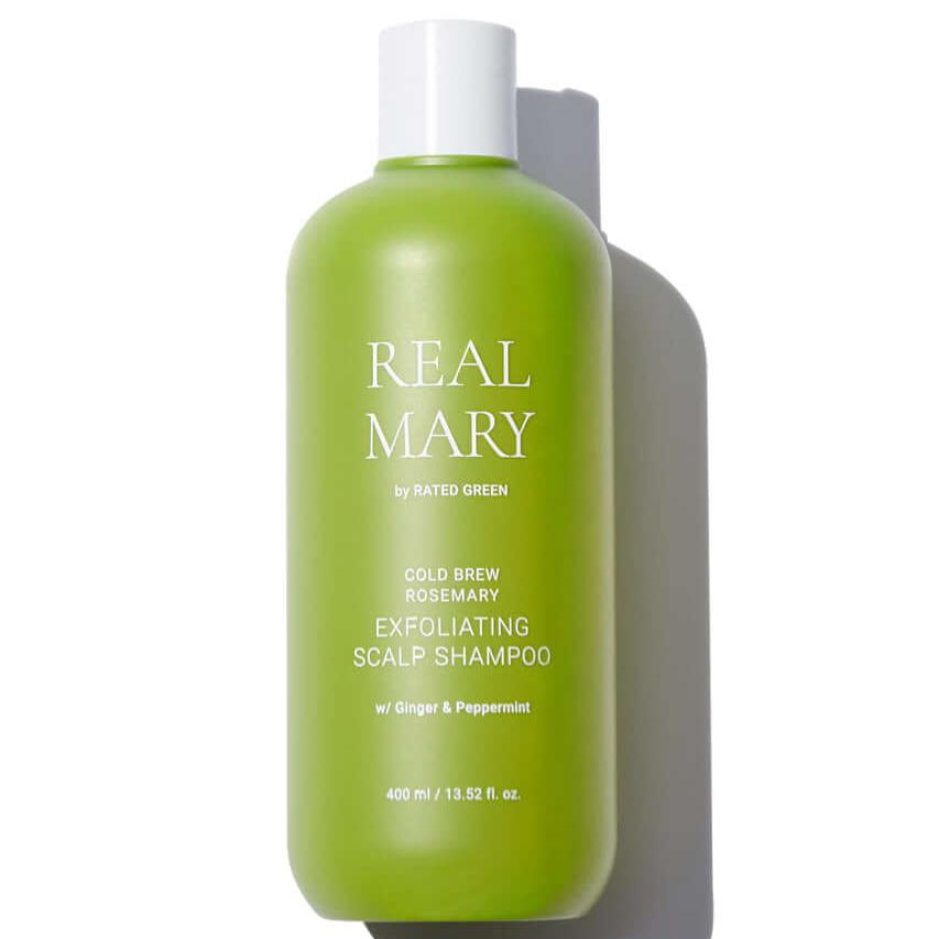 Rated Green Real Mary Cold Brewed Rosemary Exfoliating Scalp Shampoo - Глибокоочищуючий відлущуючий шампунь з соком розмарину 400 ml