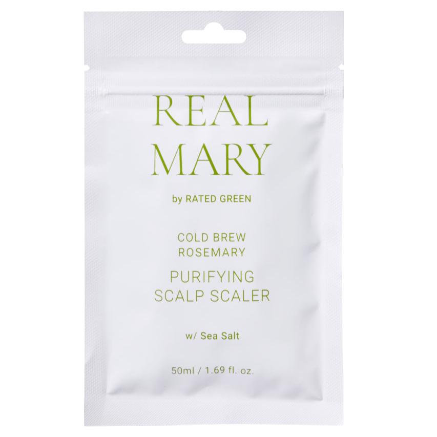 Rated Green Real Mary Cold Brewed Rosemary Purifying Scalp Scaler - Очищуюча маска для шкіри голови з соком розмарину та морською сіллю