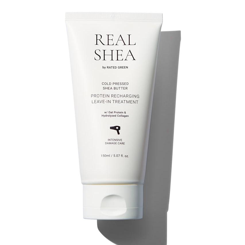 RATED GREEN REAL SHEA GOLD PRESSED SHEA BUTTER LEAVE-IN TREATMENT - Термозахисний відновлюючий крем для волосся з маслом ши 50 мл