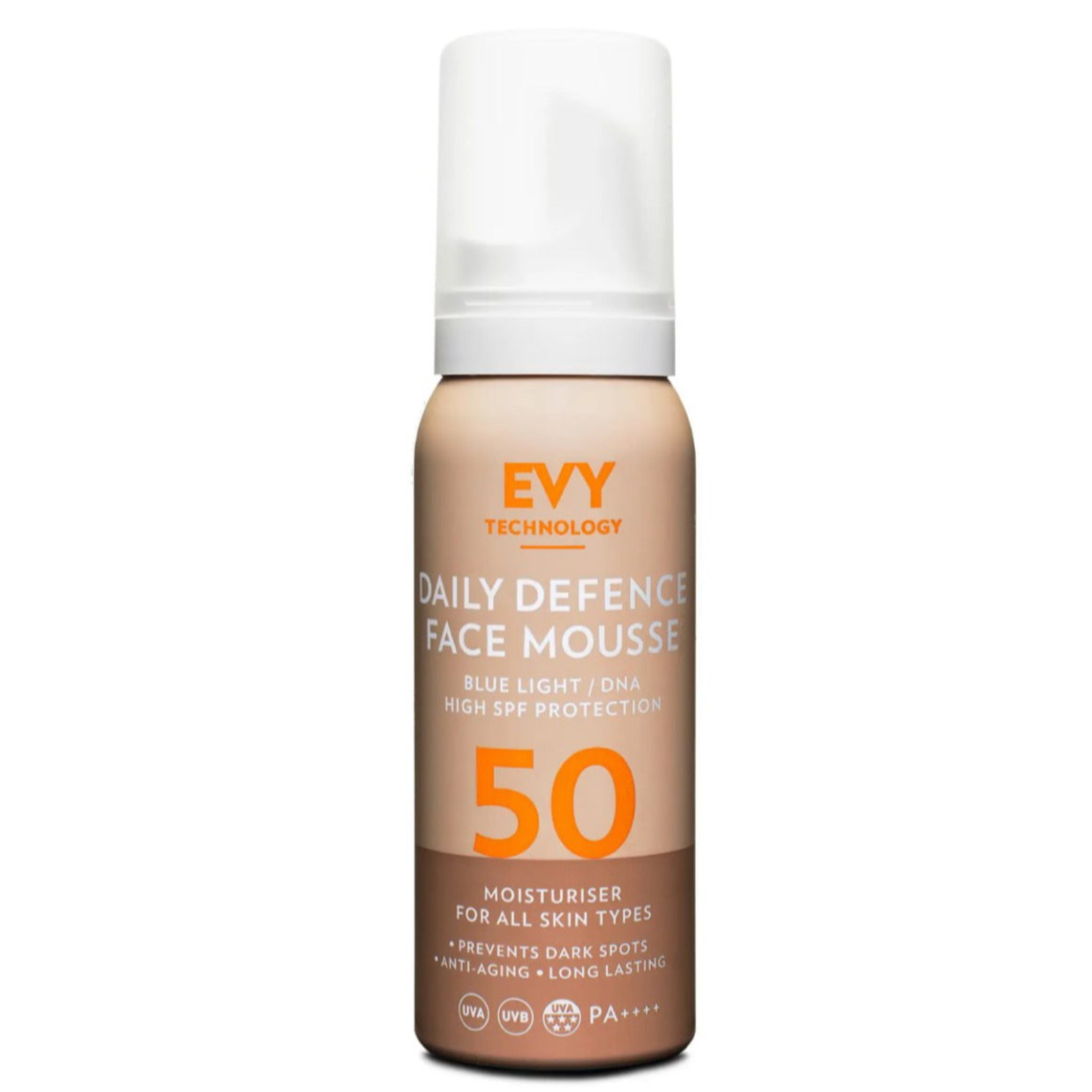 EVY Technology Daily UV Face Mousse SPF 50 - Щоденний захисний мус для обличчя